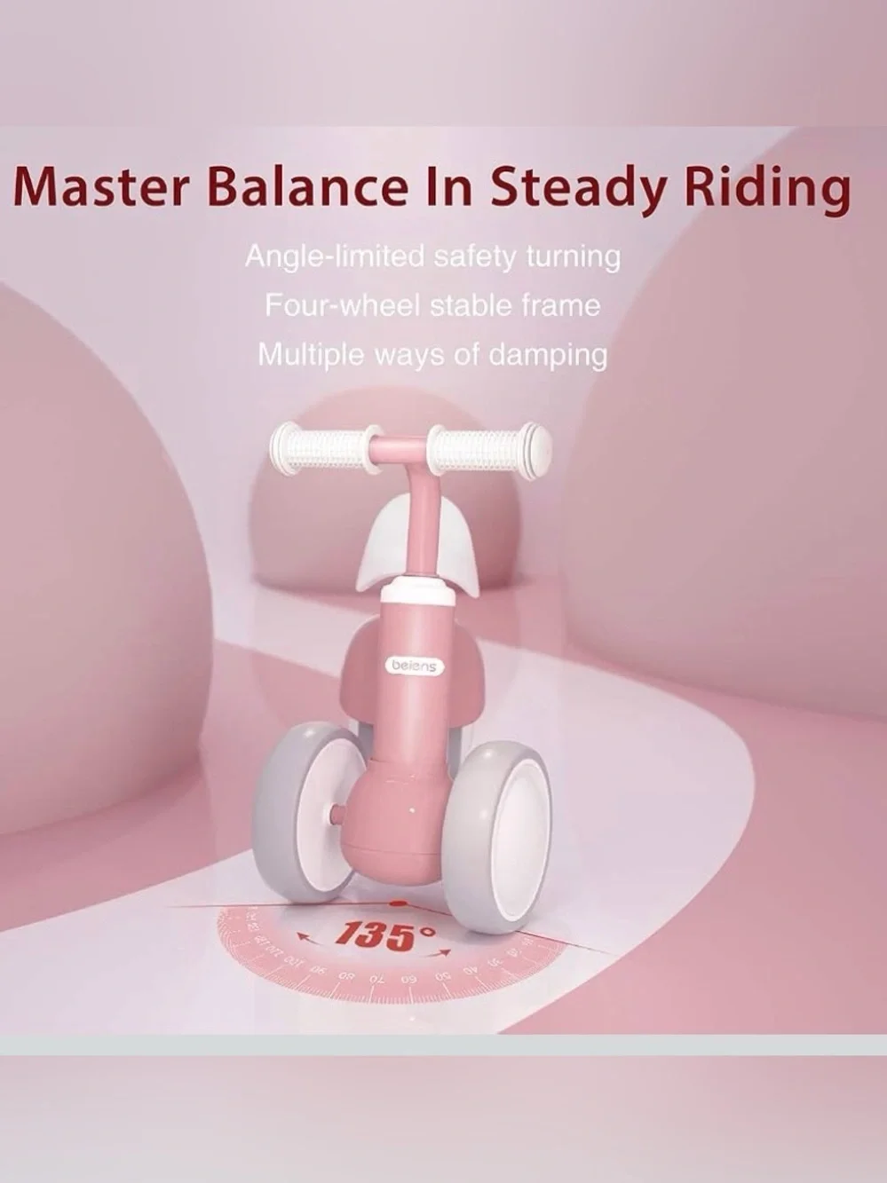 Beiens Babies Balance Bike - Bicycle For Toddlers 18m-36m - Pink (New In Box)